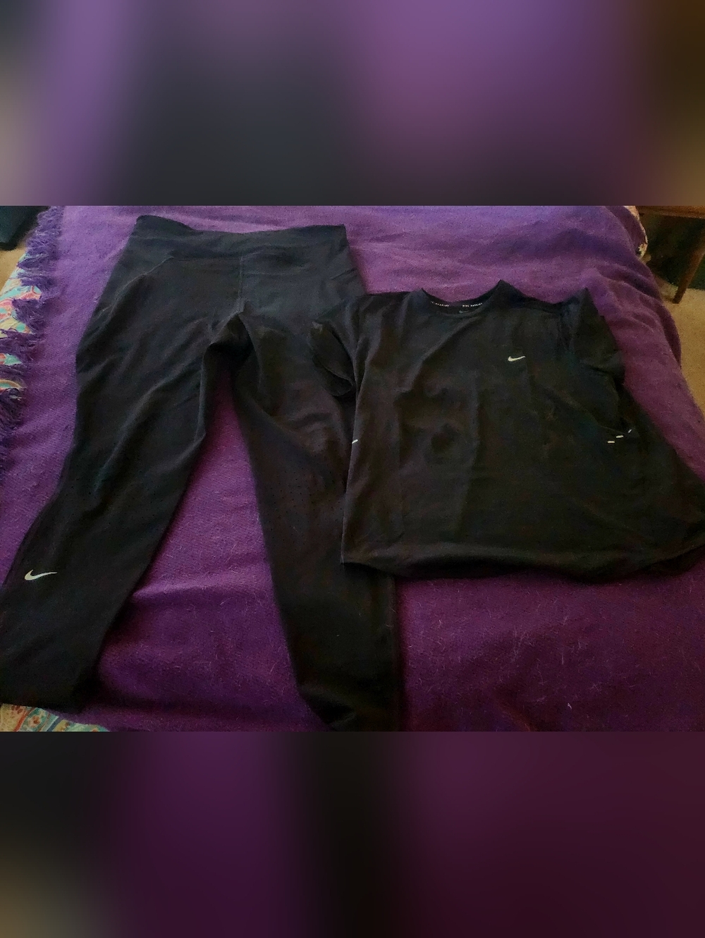 NIKE Compression Active Pants And Short Sleeve Top XL